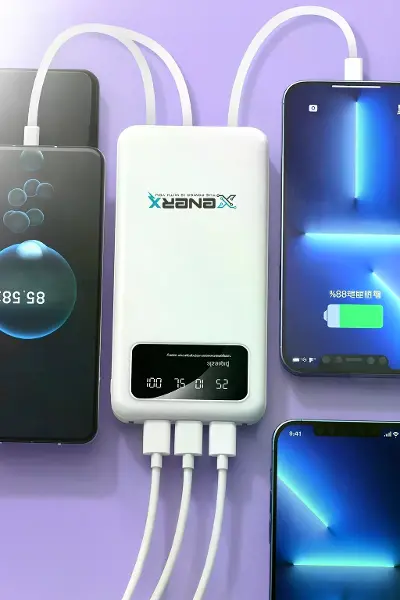 Enerx ENR-P20DC 20000 mAh 2.1 Amper Dahili Kablolu Powerbank Siyah (4745)