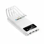 Enerx ENR-P20DC 20000 mAh 2.1 Amper Dahili Kablolu Powerbank Siyah (4745)-4