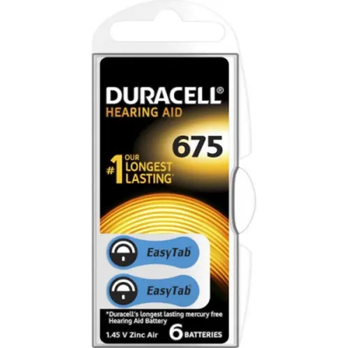 DURACELL 675 İŞİTME CİHAZ KULAK PİLİ 6 PARÇA  1 KUTU (4745)