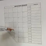 Aylık Planlayıcı Manyetik Duvar Stickerı Takvim Plan Çizelgesi (4745)-4