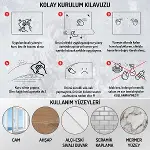 100x100cm Statik Kağıt Renkli Çarpım Tablosu (4745)-5