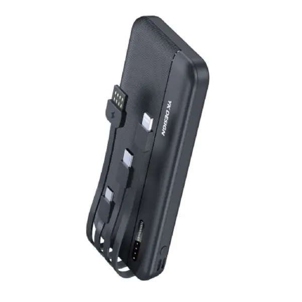 10000 mAh Micro Type-C USB Lightning 4 Kablolu Hızlı Kablosuz Şarj Powerbank (4745)