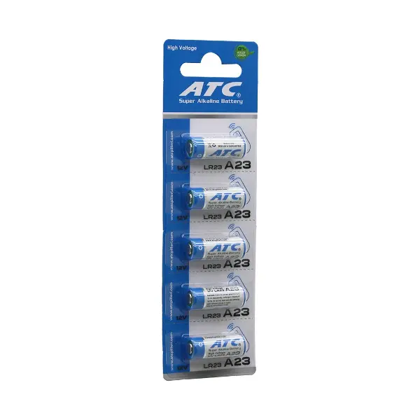 ATC SUPER ALKALİNE BATTERY A23 - 23A LR23 ARAÇ - OTO KUMANDA PİLİ 12V 5Lİ KART (4745)