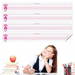 Kılavuz Çizgili Akıllı Kağıt Yazı Tahtası Duvarda İz Bırakmaz Statik Yeni Müfredata Uygun 100x56cm (4745)-1