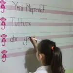 Kılavuz Çizgili Akıllı Kağıt Yazı Tahtası Duvarda İz Bırakmaz Statik Yeni Müfredata Uygun 100x56cm (4745)-5