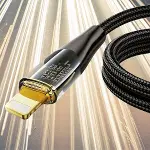 Led Işık Uçlu Sağlam İp Kablolu USB to Lightning Hızlı Şarj Kablosu (4745)-4