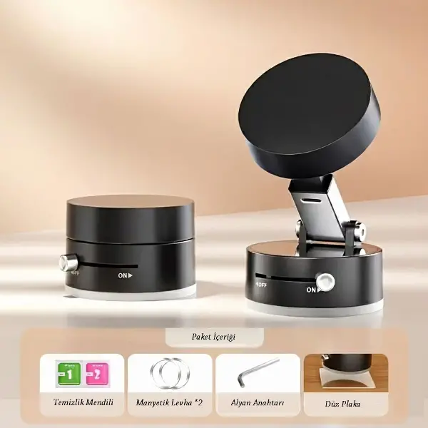 Mıknatıslı Katlanabilir Telefon Tutucu - Torpido ve Cam Uyumlu (4745)