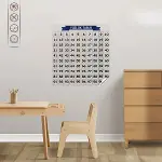 Matematik Öğreten Yüzlük Tablo Duvarda İz Bırakmaz Akıllı Kağıt Yapışkansız Statik  60x60 cm (4745)-2