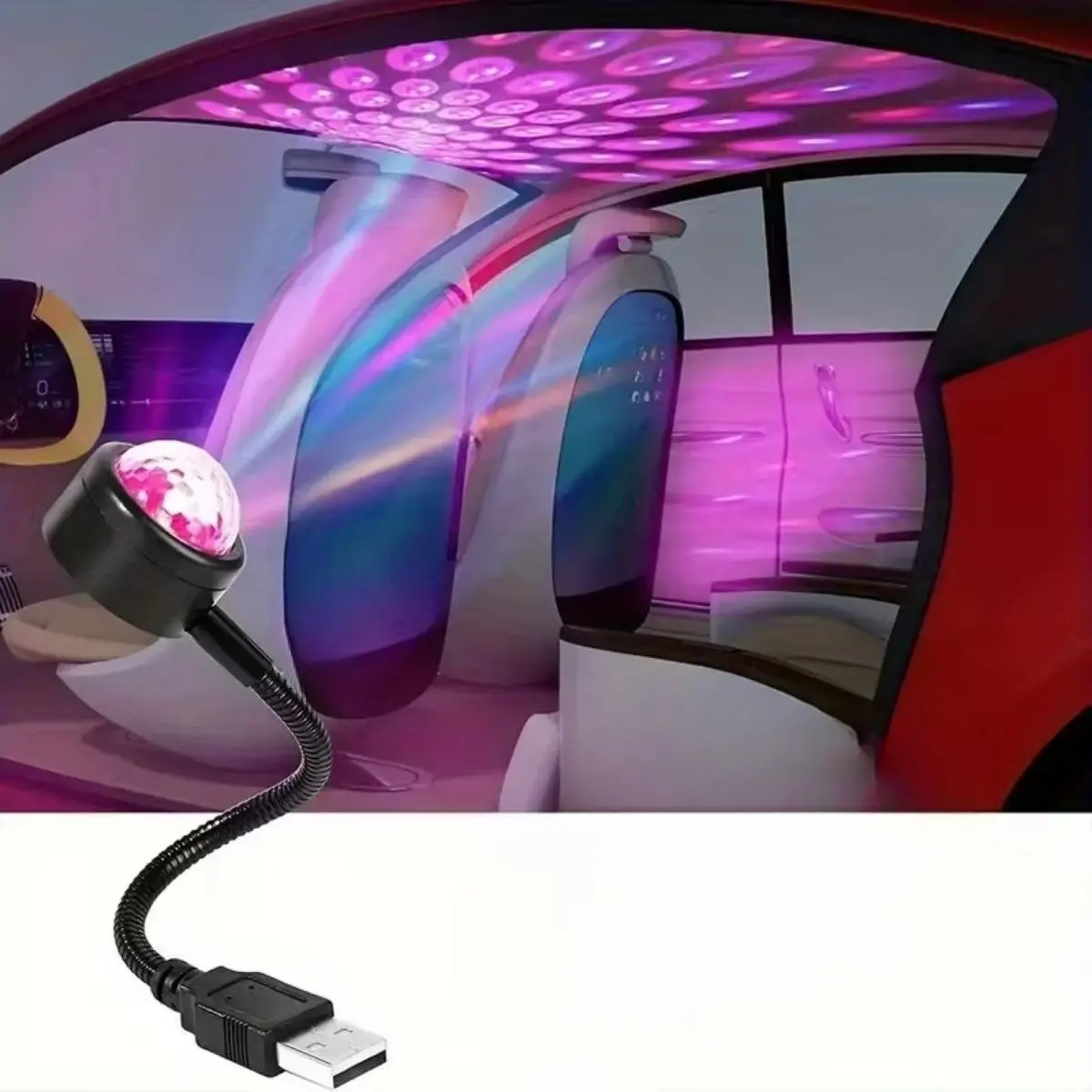 USB Sese Duyarlı 8 Farklı Mod Işıklı LED Atmosfer Işığı – Ambiyans Aydınlatması (4745)