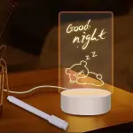 USB Kablolu Işıklı Kendiliğinden Beyaz Kalemli-Silgili Kreatif 3D Görselleştirme LED Lambası (4745)-2