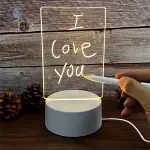 USB Kablolu Işıklı Kendiliğinden Beyaz Kalemli-Silgili Kreatif 3D Görselleştirme LED Lambası (4745)-3