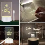 USB Kablolu Işıklı Kendiliğinden Beyaz Kalemli-Silgili Kreatif 3D Görselleştirme LED Lambası (4745)-4