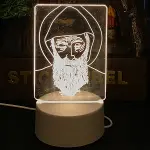USB Kablolu Işıklı Kendiliğinden Beyaz Kalemli-Silgili Kreatif 3D Görselleştirme LED Lambası (4745)-5