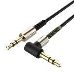 3.5mm AUX Kablosu Jak Erkek Erkek L Tipi 1 Metre Ses Aktarım Kablosu (4745)-2