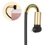 3.5mm AUX Kablosu Jak Erkek Erkek L Tipi 1 Metre Ses Aktarım Kablosu (4745)-3
