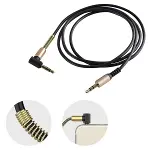 3.5mm AUX Kablosu Jak Erkek Erkek L Tipi 1 Metre Ses Aktarım Kablosu (4745)-5