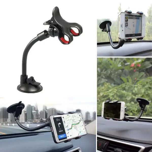 Akrobat Cama Sabitlenen Güçlü Vakumlu 360 Derece Dönen Tüm Modellere Uyan Oto Telefon Tutucu (4745)