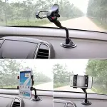 Akrobat Cama Sabitlenen Güçlü Vakumlu 360 Derece Dönen Tüm Modellere Uyan Oto Telefon Tutucu (4745)-5