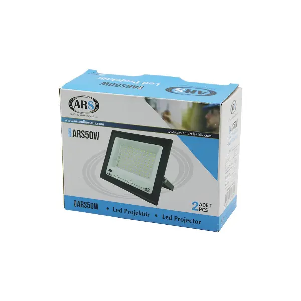 2PCS 50W LED PROJEKTÖR 15X11.5CM AYDINLATMA AÇISI: 120 DERECE 50.000 SAAT ÖMÜR MODEL-ARS50W (4745)