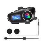 Q58 Motorsikletler İçin Fener Özellikli SD Kart Bölümlü LCD Ekranlı Kablosuz Bluetooth Kulaklıklı – Suya Dayanıklı Kask Kulaklığı (4745)-1