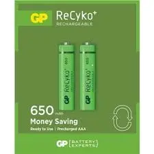 GP RECYKO 650mAh AAA ŞARJLI İNCE PİL 63C092  2Lİ KART (4745)
