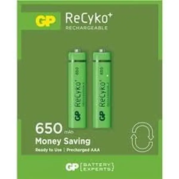 GP RECYKO 650mAh AAA ŞARJLI İNCE PİL 63C092  2Lİ KART (4745)