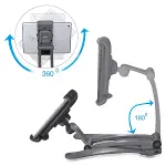 360 Derece Dönebilen Mutfak Masaüstü Telefon Tablet Tutucu Ayarlanabilir Esnek Ayaklı Metal Gövdeli (4745)-4