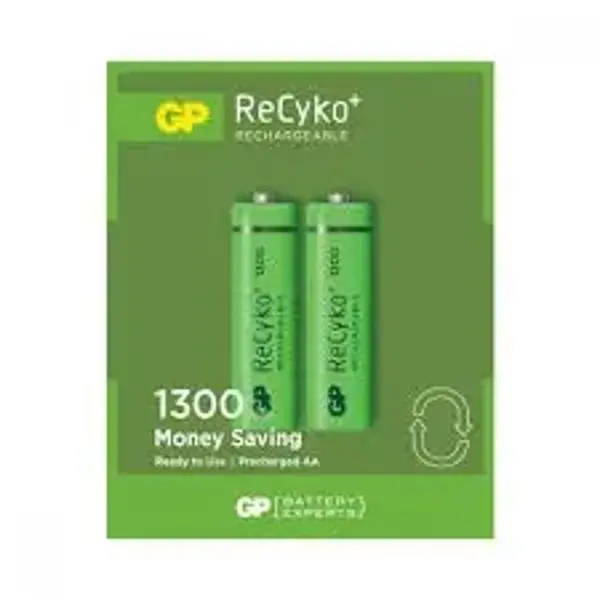 GP RECYKO 1300mAh AA ŞARJLI KALEM PİL 132C133  2Lİ KART (4745)