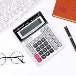 12 Haneli Geniş LCD Ekran, Pilli Büyük Düğmeli Hesap Makinesi (4745)-3