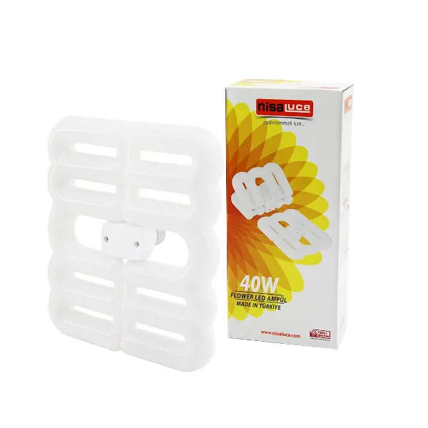 FLOWER KATLANIR - 4B ŞEKİL 21X23.5CM 40W - E27 BEYAZ LED LAMBA AMPUL 3600 LÜMEN - 6500K (4745)
