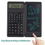 Silinebilir LCD Yazı Tabletli,Kalemli Katlanabilir Bilimsel Hesap Makinesi (4745)-5