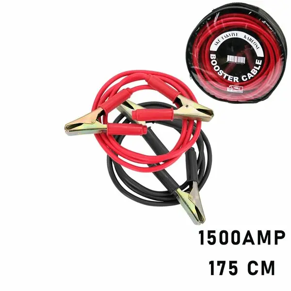 1500 AMPER KAMYON İÇİN AKÜ TAKVİYE KABLOSU 175CM - PENCERELİ BEZ ÇANTALI (4745)-2