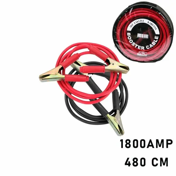 1800 AMPER TIR İÇİN AKÜ TAKVİYE KABLOSU 480CM - PENCERELİ BEZ ÇANTALI (4745)