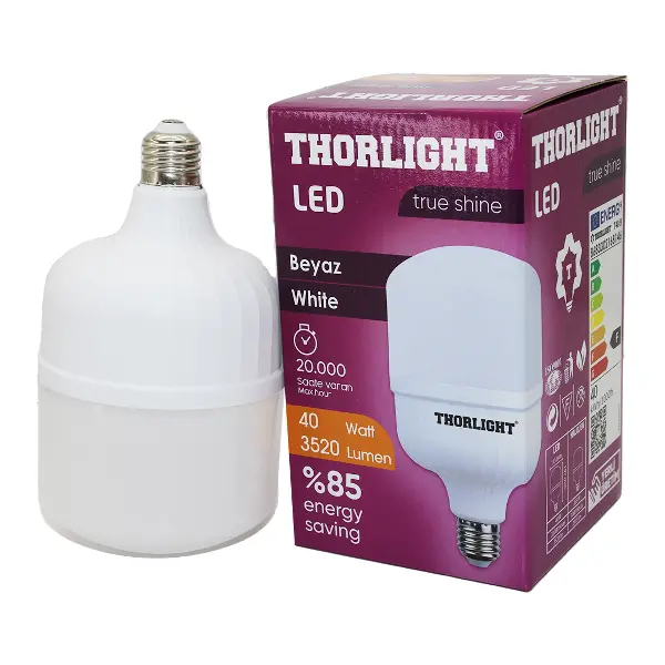 THORLIGHT 40W E27 TORCH T-SHAPE BEYAZ LED AMPUL T-40B (4745)