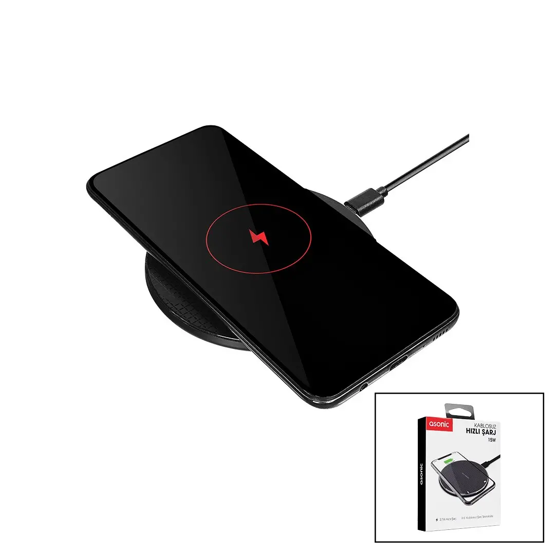 MASA ÜSTÜ  KABLOSUZ  HIZLI ŞARJ CİHAZI  3.1A - 15W AS-W150 (4745)