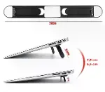 2 Kademeli Katlanabilir ve Yapışkanlı Laptop Standı Siyah (4745)-2