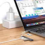 4 Port&amp;apos;lu Bağlantı İstasyonu Ultra İnce USB Bölücü TYPE-C tipi Çoklu Arayüz Adaptörü Multi Usb Çoklayıcı (4745)-2