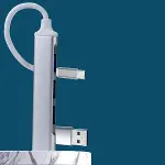 4 Port&amp;apos;lu Bağlantı İstasyonu Ultra İnce USB Bölücü TYPE-C tipi Çoklu Arayüz Adaptörü Multi Usb Çoklayıcı (4745)-5