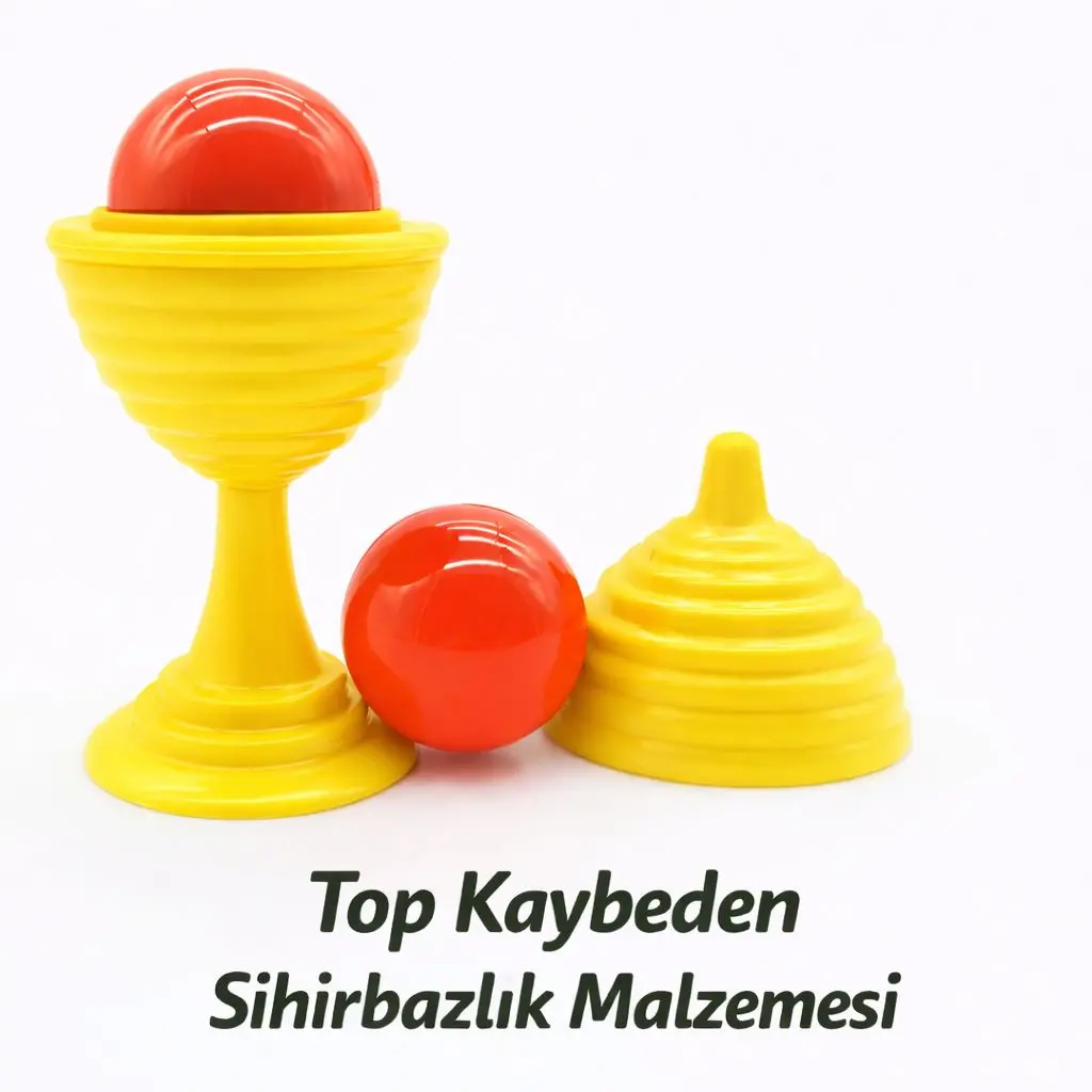 Sarı Renk Sihirli Kupa Top Kaybetme Oyunu 7 cm (4745)