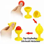 Sarı Renk Sihirli Kupa Top Kaybetme Oyunu 7 cm (4745)-2
