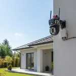 Kablolu Akıllı Güvenlik Kamerası – 4 Kameralı Çok Lensli, 360° PTZ Hareketli, Çift Antenli, Gece Görüşlü, Dış Mekan IP Kamera (4745)-3