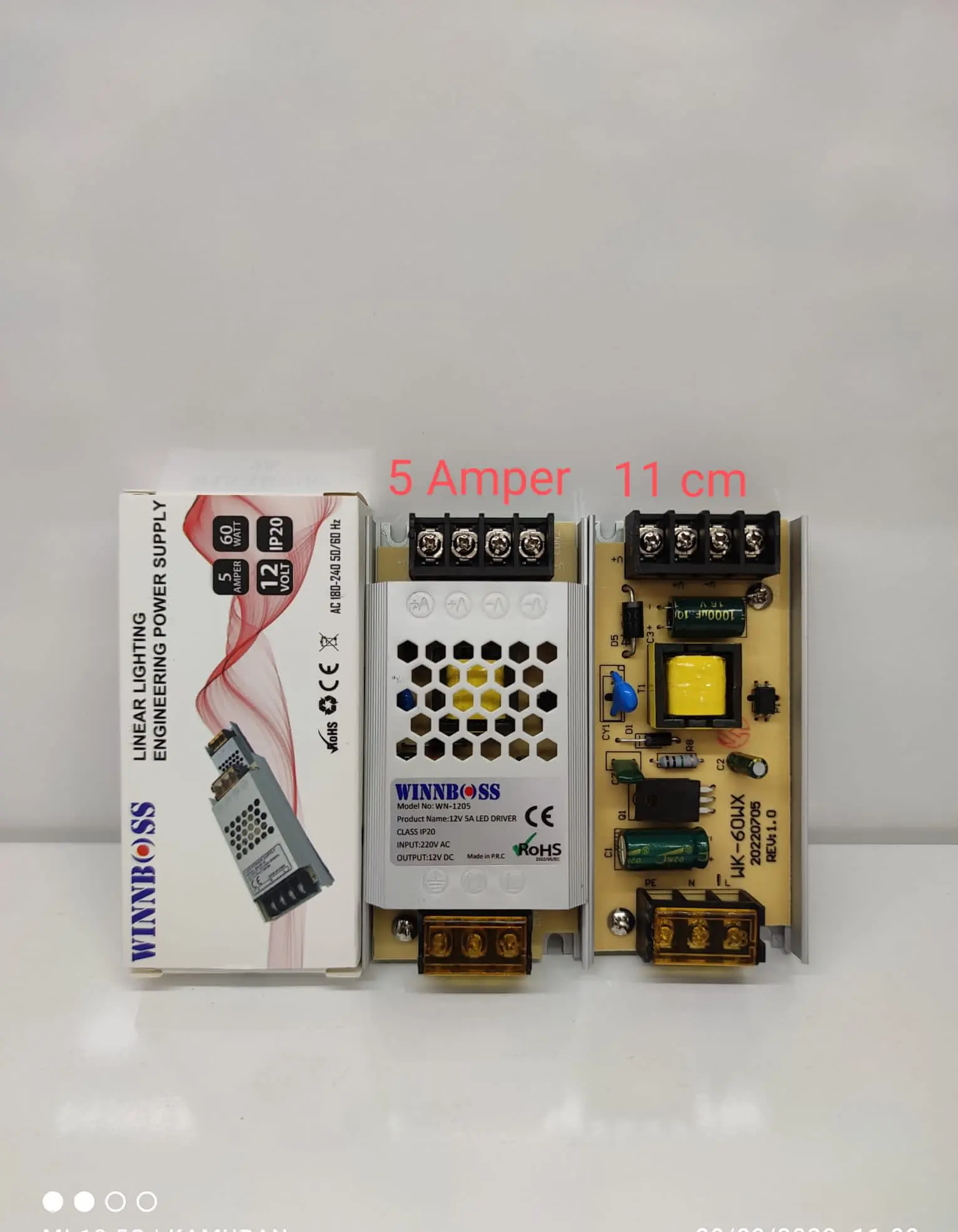 12V-5A-60W-IP20 ULTRA SLİM TRAFO (4745)