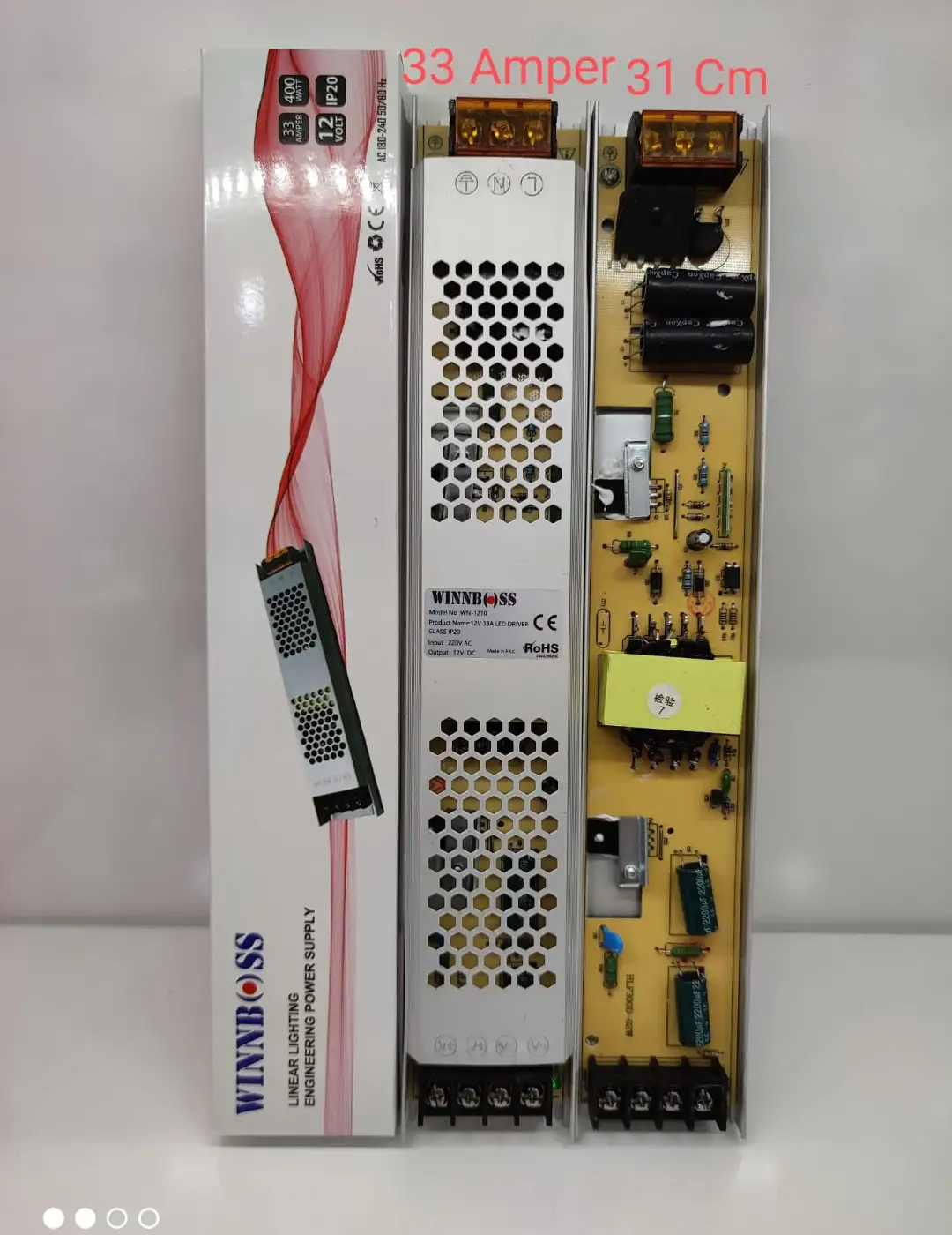 12V-33A-400W-IP20 ULTRA SLİM TRAFO (4745)