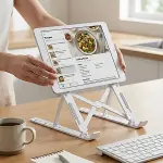 Plastik Katlanır Tablet Standı – Ayarlanabilir Açılı, Taşınabilir Masaüstü Telefon ve Tablet Tutucu Stand (4745)-3
