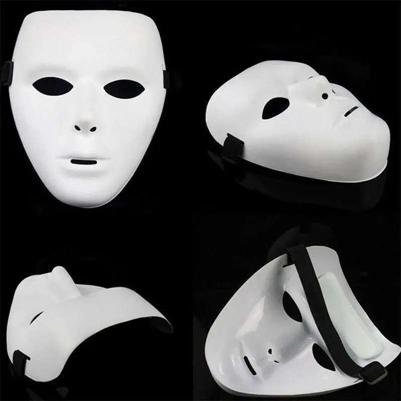 Beyaz Renk Hip Hop Anonim Jabbawockeez Maskesi 18X15 cm