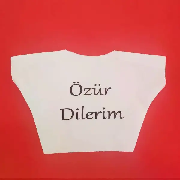 Özür Dilerim Yazılı Peluş Oyuncak Tişörtü