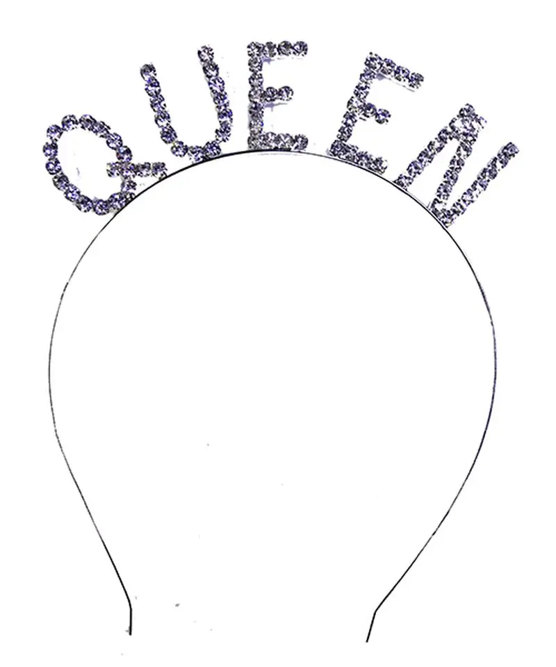 Kristal Taşlı Gümüş Renk Queen Tacı Kraliçe Tacı 12x17 cm