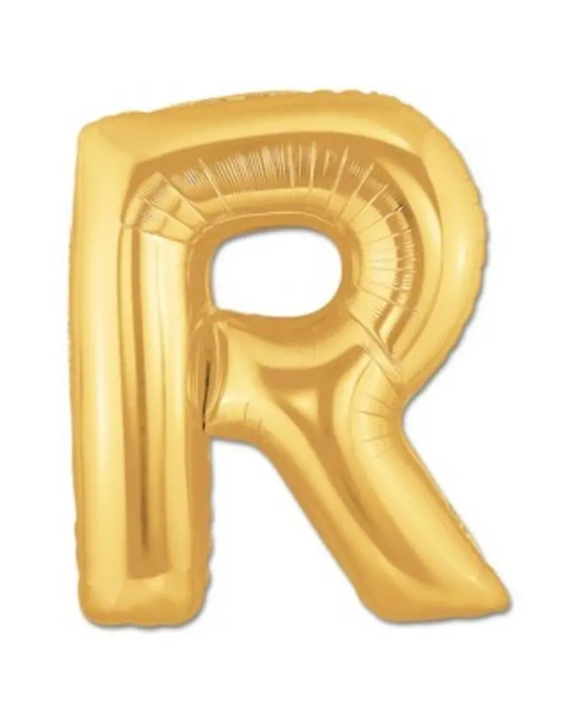 R Harf Folyo Balon Altın Renk 40 inç