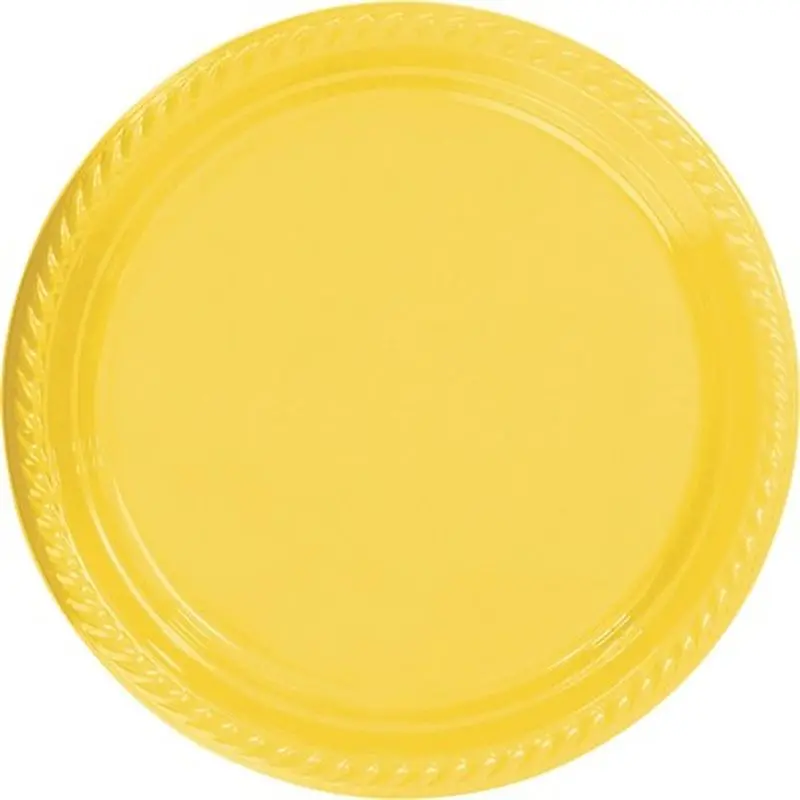 Sarı Plastik Tabak 22 cm 25li