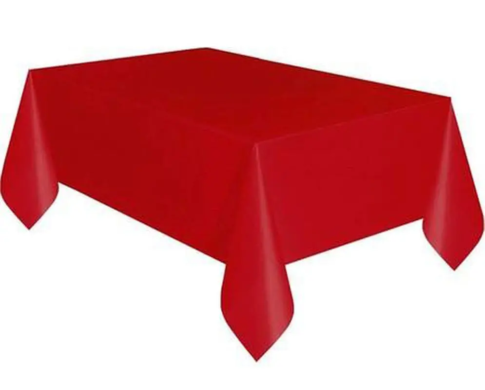 Kırmızı Renk Plastik Masa Örtüsü 120x180 cm